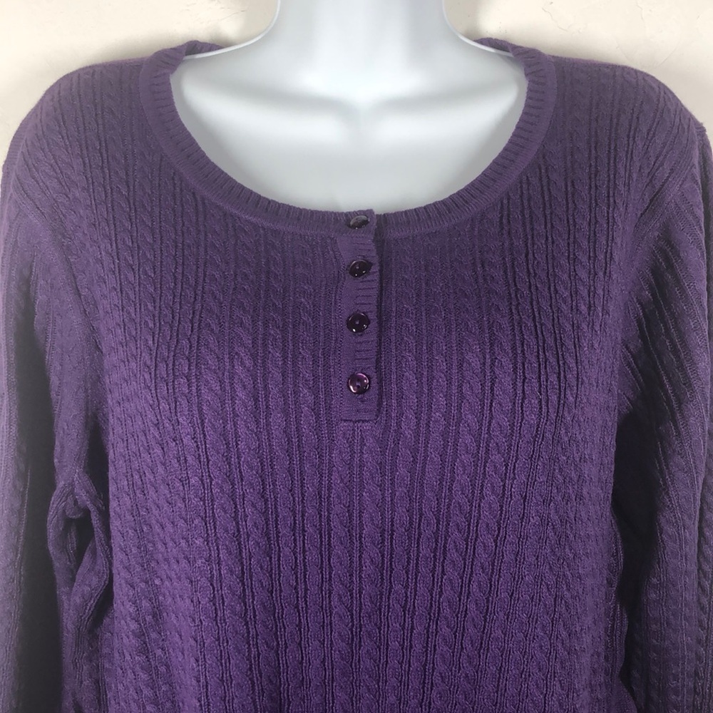 NWT Laura Scott purple sweater size xl - Picture 2 of 9